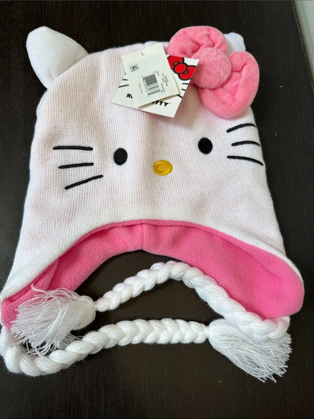 Hello Kitty Plush Hat and Pink Stationery Gift Set